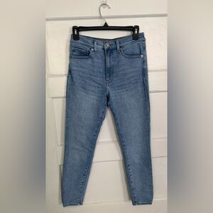 Express Cropped Skinny High Rise Jeans